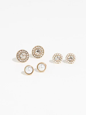 Gold and Pearl Stud Pack