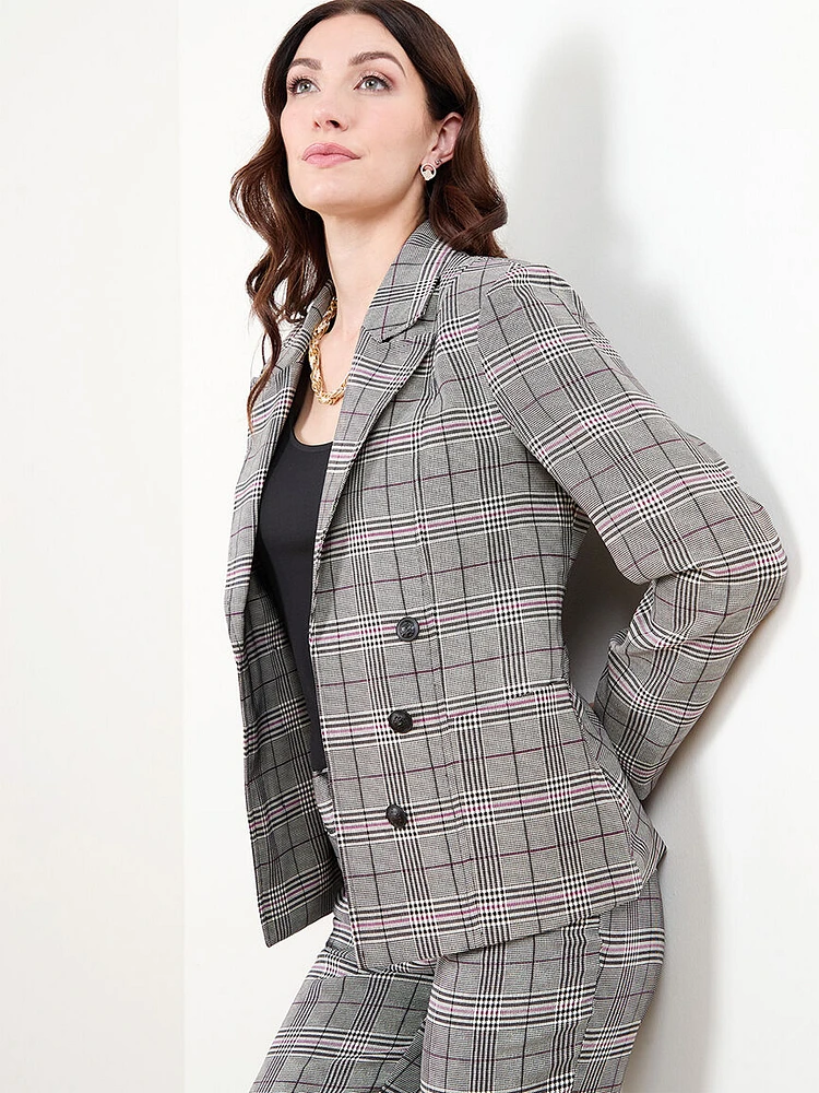 Plaid Military Blazer