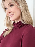 Petite Stretch Jersey Turtleneck Top