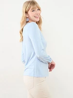 V-Neck Crepe Top