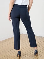 Leah Navy Straight Ankle Pant