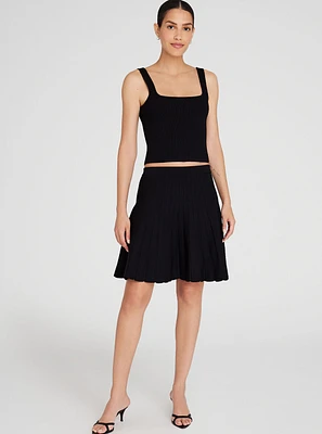 Pleated Mini Skirt