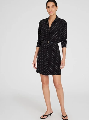 Blouson Waist Shirt Dress