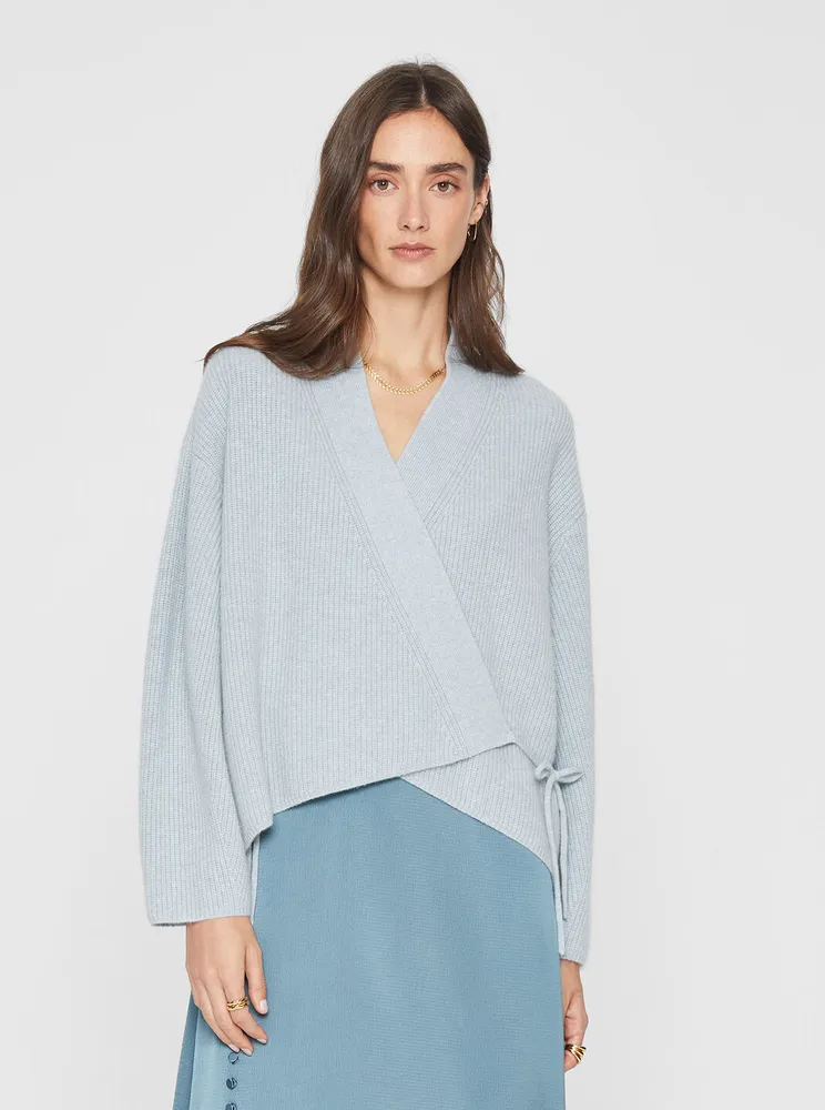 Cashmere Tie Wrap Cardigan