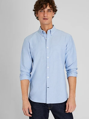 Long Sleeve Solid Oxford Shirt