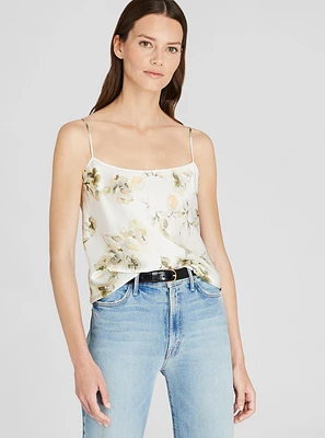 Floral Silk Charmeuse Cami