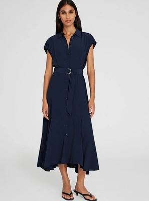 Handkerchief Hem Shirt Dress