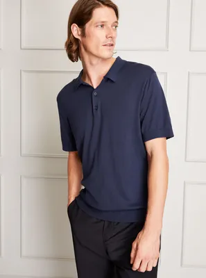 Fine Gauge Silk Blend Polo