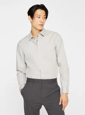 Long Sleeve Novelty Texture Shirt