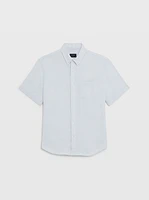 Short Sleeve Slim Linen Shirt