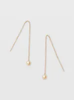 Tiny Ball Threader Earrings