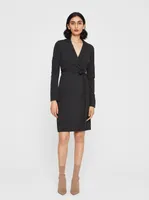 Refined Knit Wrap Dress