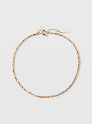 Short Thin Twist Chain Necklace