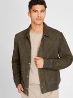 Suede Bomber Jacket