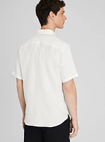 Short Sleeve Slim Linen Shirt