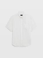 Short Sleeve Slim Linen Shirt