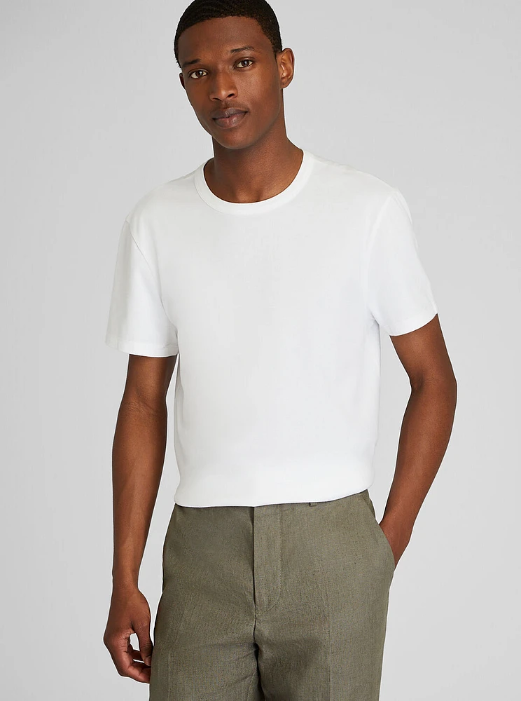 Slim Brushed Cotton Tee