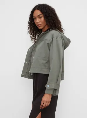 Cropped Hooded Jacket