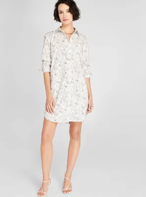 Printed Relaxed Shirt Dress