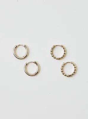 Huggie Hoop Earring Set