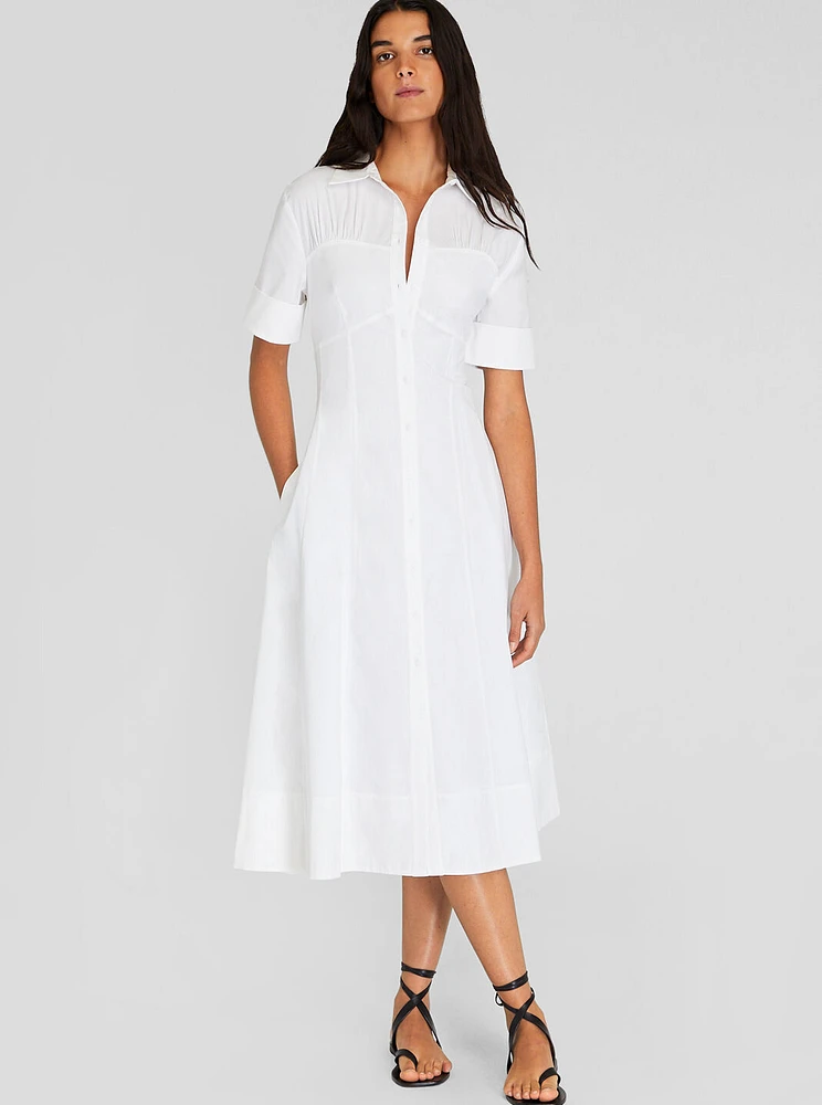 Cotton Poplin Shirt Dress