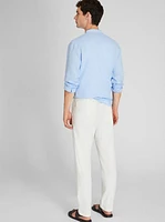 Relaxed Tapered Linen-Blend Pant