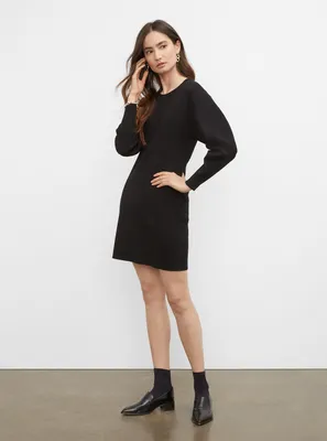 Fashion Sleeve Shaped Sweater Dress