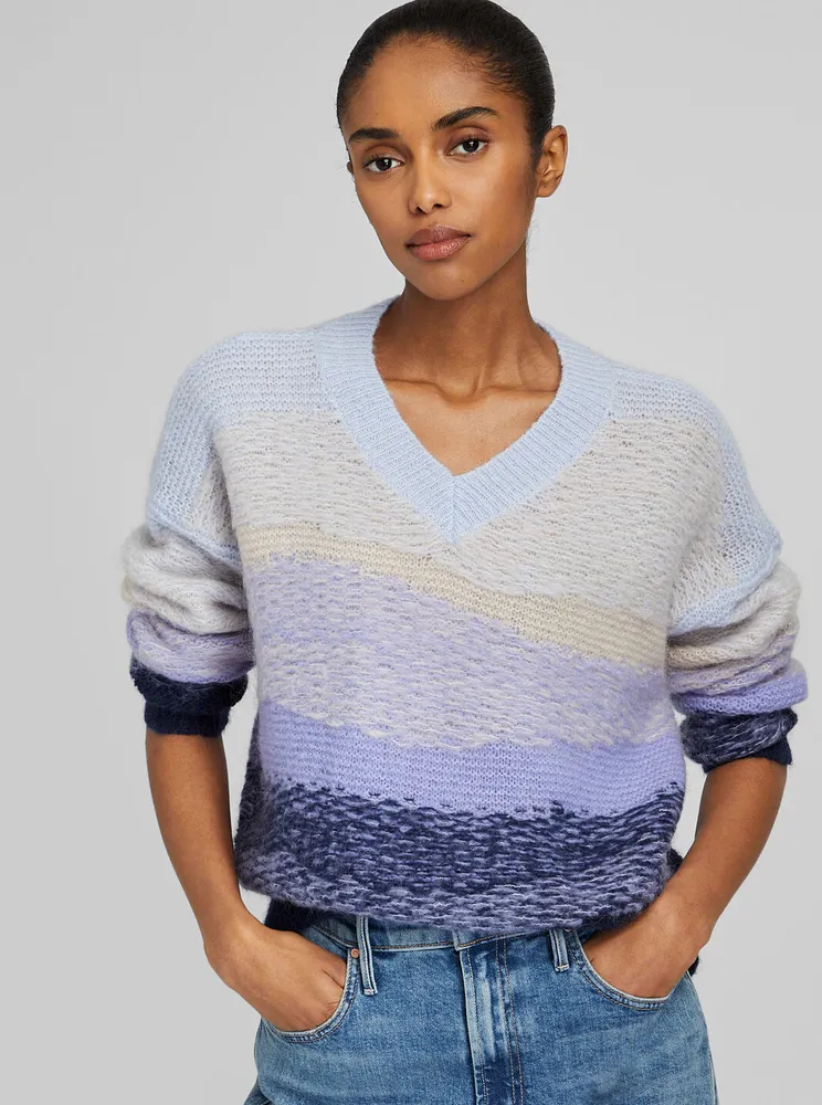 Float Jacquard V-Neck Sweater