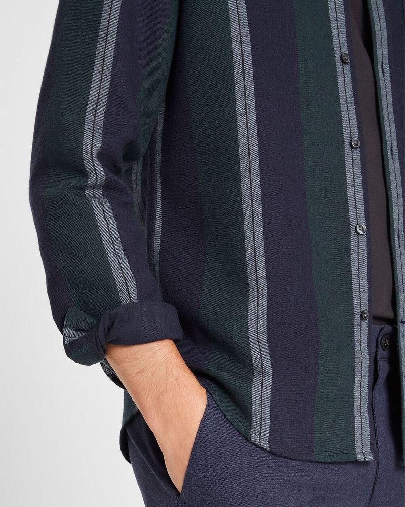 Stripe Doubleface Long Sleeve Shirt