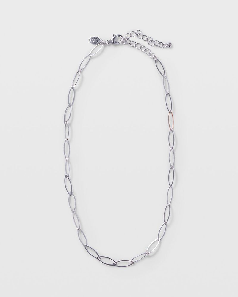Short Oval Chain Necklace