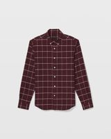 Long Sleeve Windowpane Flannel Shirt