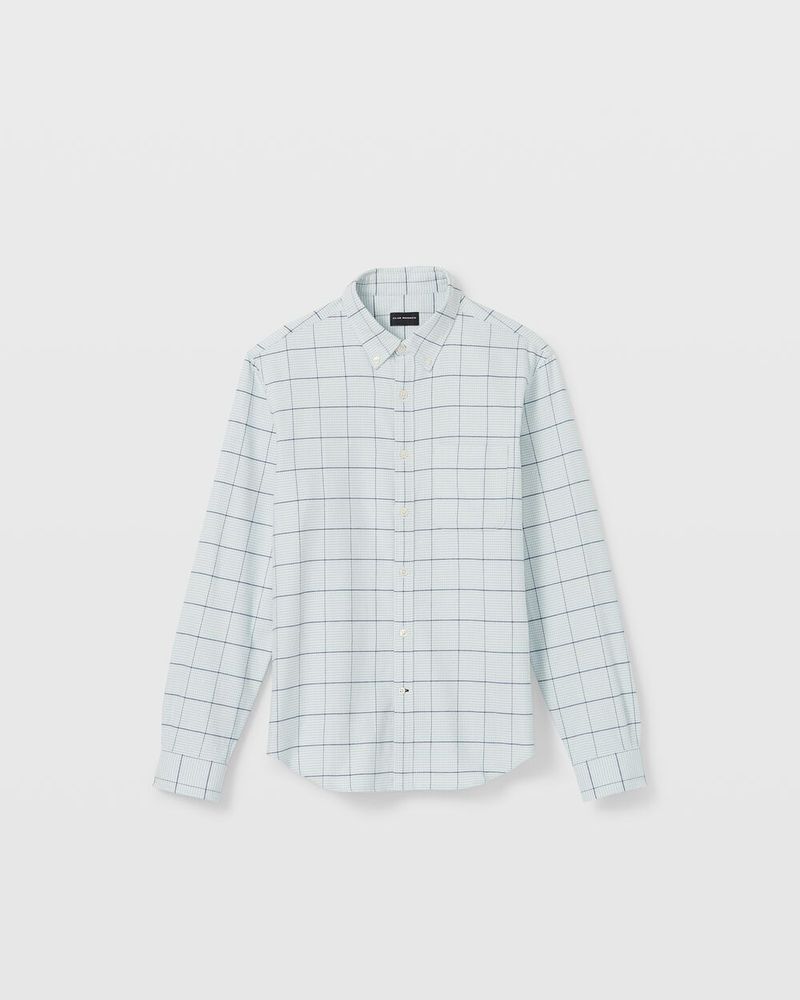 Long Sleeve Houndstooth Flannel Shirt