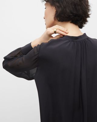Popover Silk Tunic Dress