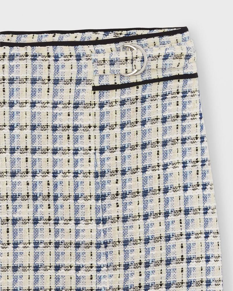 Textured D-Ring Mini Skirt