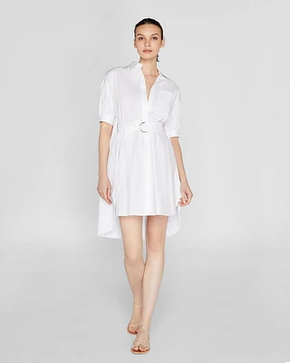Novel Pleated Shirt Dress