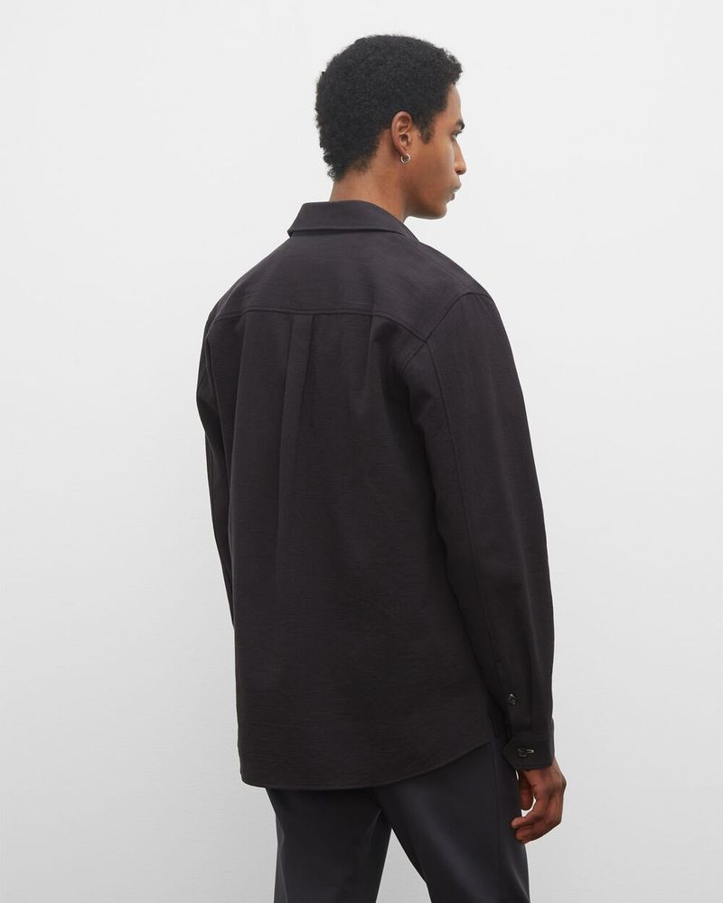 Long Sleeve Textured Standard Workshirt