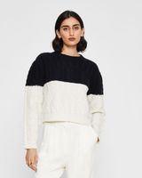 Structured Cable Crew Sweater