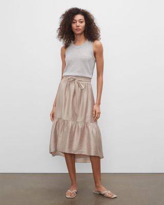 Tiered High Low Skirt