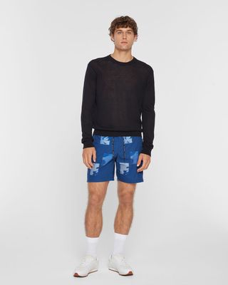Allover Print Athletic Shorts