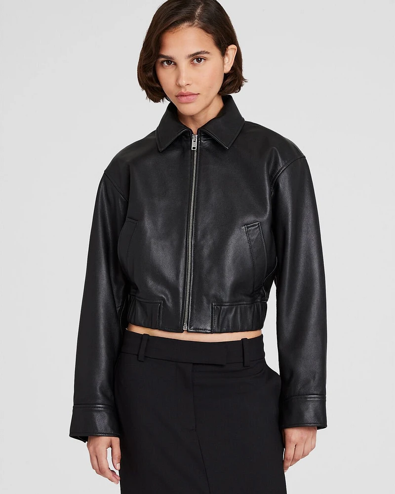Club Monaco Leather Bomber Jacket | Mall of America®