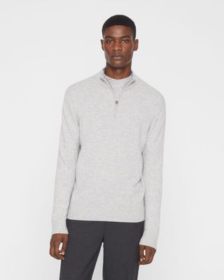 Core Cashmere Quarter Zip Sweater