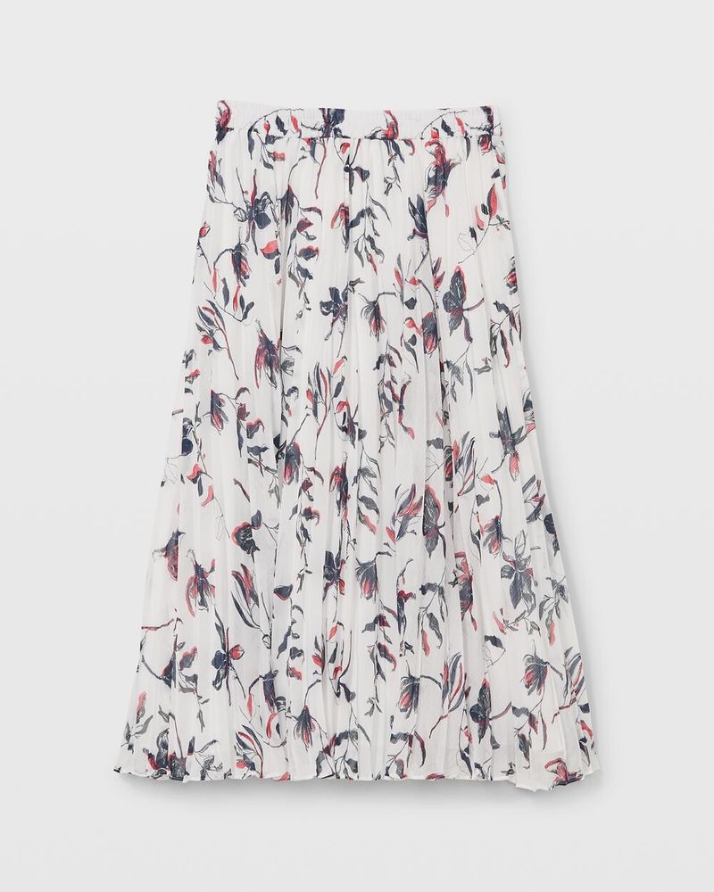 Floral Elasticated Pleated Skirt