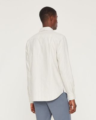 Long Sleeve Striped Oxford Shirt