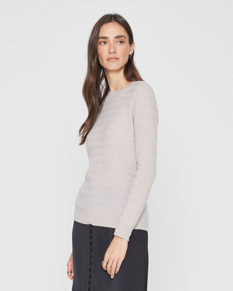 Long Sleeve Stitch Cashmere Sweater