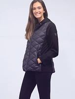 Palma Vegan Lightweight Quilted Polyfill Hooded Jacket by Saki