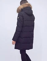 Sam Vegan Classic Loose Fit Quilted Polyloft Hooded Coat by Saki