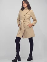 Tuvia Single Breasted Wool Blend Belted Coat by Saki