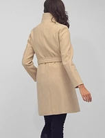 Tuvia Single Breasted Wool Blend Belted Coat by Saki