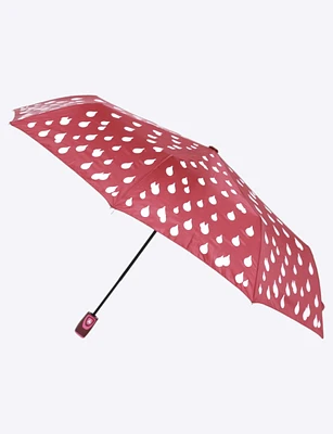 Compact color-changing umbrella with raindrop design by Up-Brella