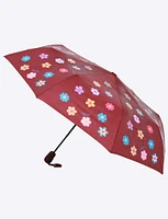 Color Changing Compact Umbrella With Playful Floral Pattern By Up-Brella